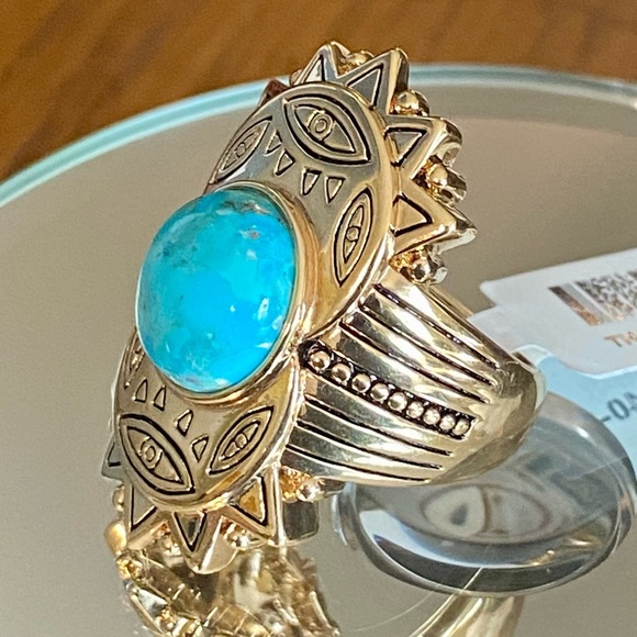 Yellow Gold with Turquoise Ring! 8 - Picture 4 of 9
